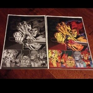 Thundercats Ron Leary Jr Color/B+W Comic  Book Set Lim To 600